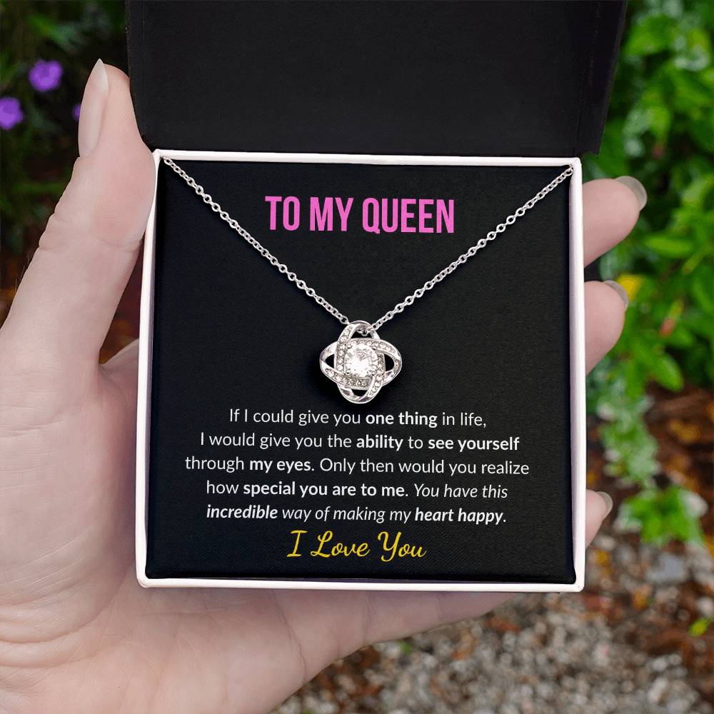 "To My Queen" Necklace – Gift for Wife, Girlfriend from Husband, Boyfriend, Fiance
