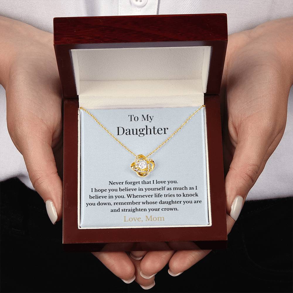 “Straighten Your Crown” Necklace – Gift for Daughter from Mom
