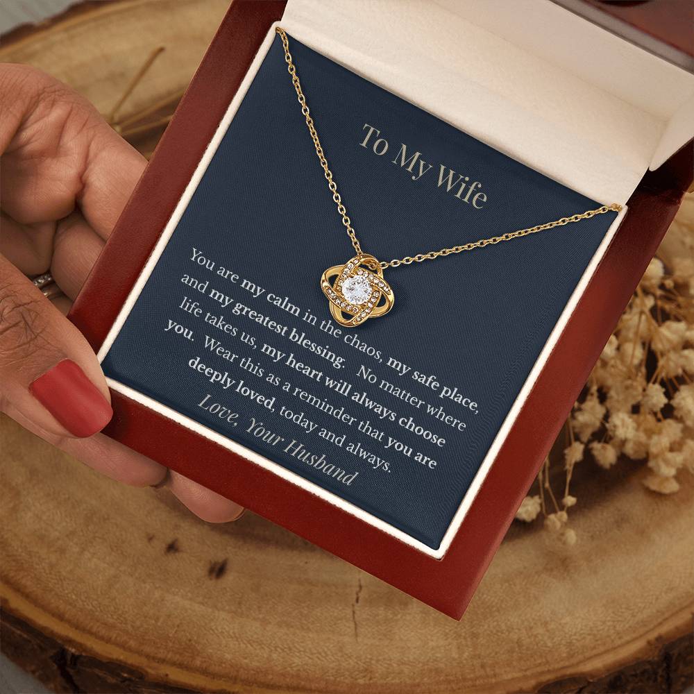 "You Are My Calm" Necklace – Gift for Wife from Husband