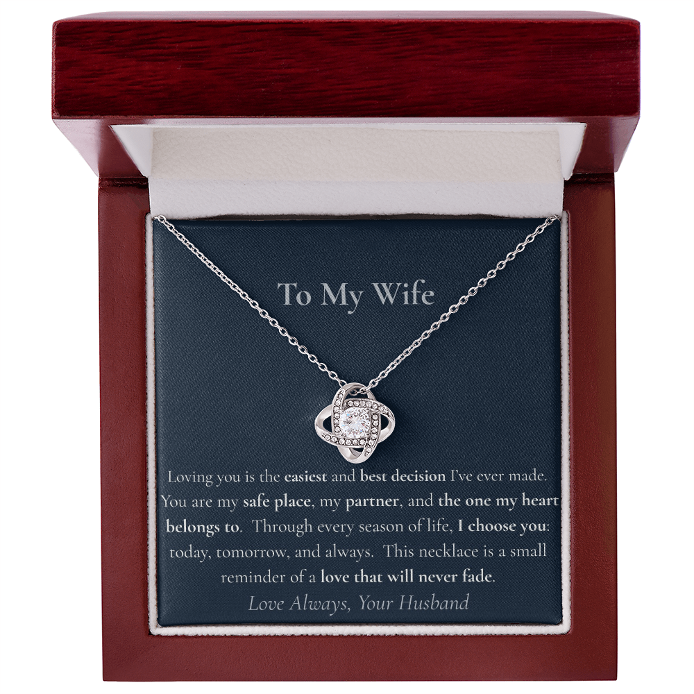 "Best Decision" Necklace – Gift for Wife from Husband