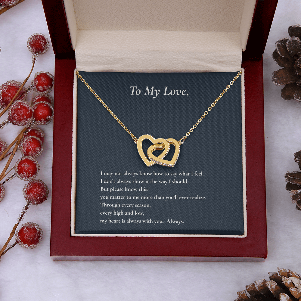 "My Heart Is Always With You" Necklace – Gift for Wife from Husband