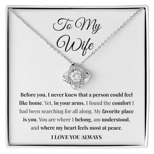 Feel Like Home Necklace — Gift for Wife from Husband