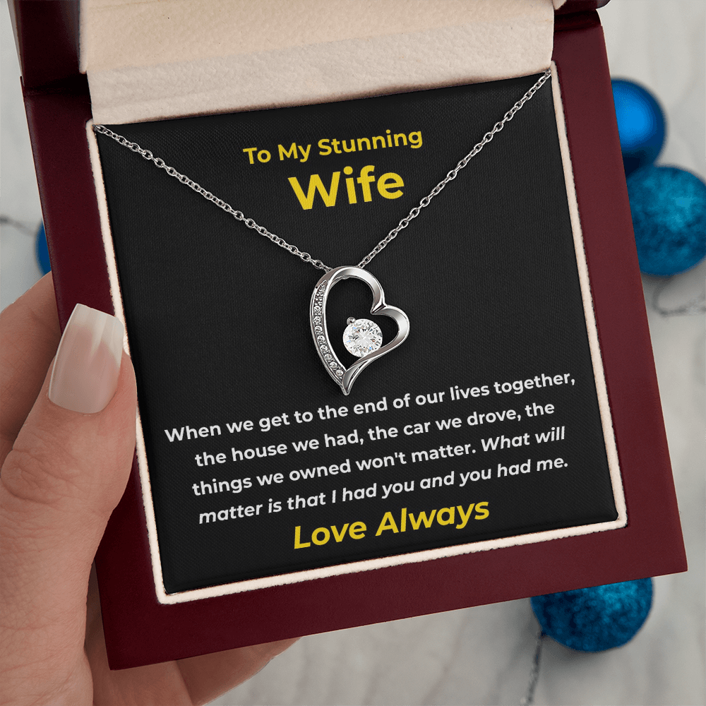 "To My Stunning Wife" Necklace – Gift for Wife from Husband