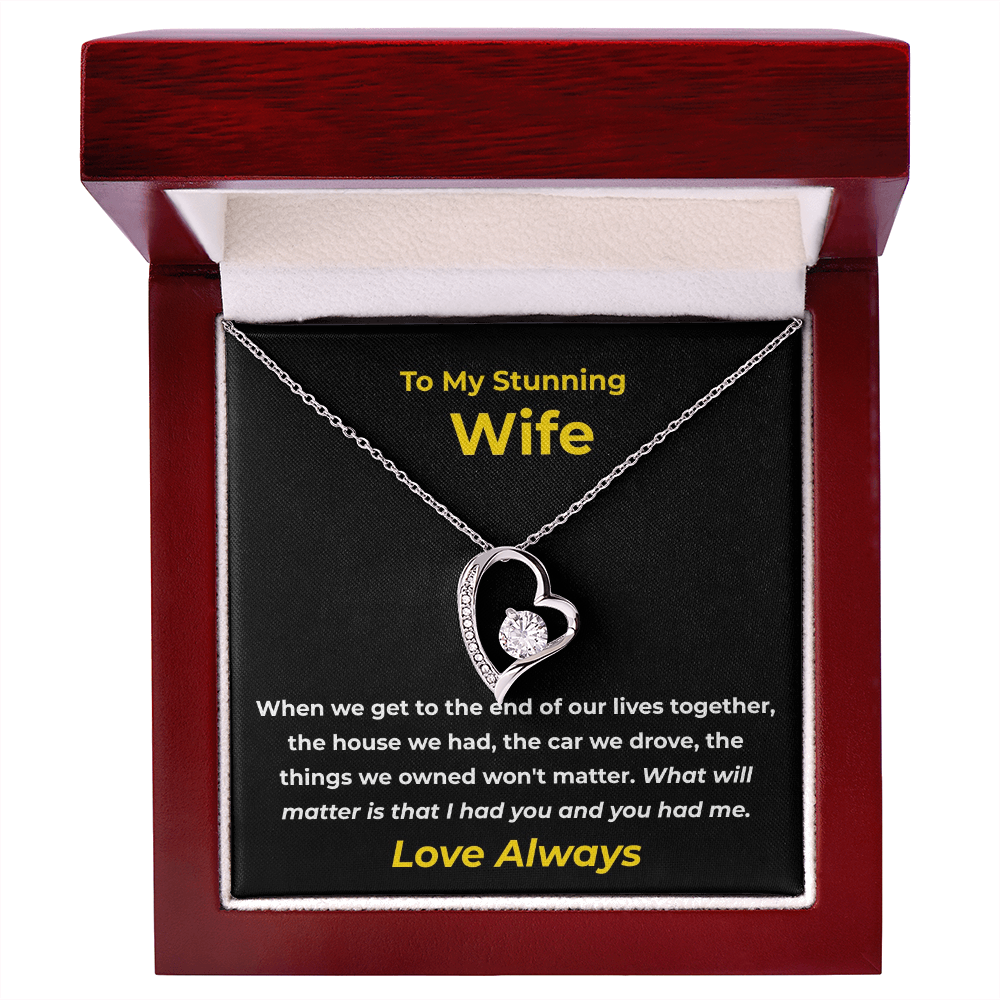 "To My Stunning Wife" Necklace – Gift for Wife from Husband