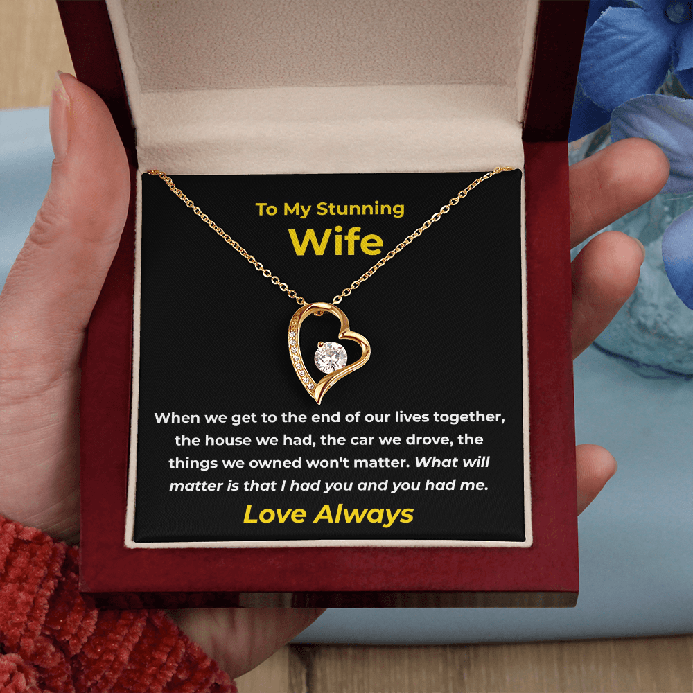 "To My Stunning Wife" Necklace – Gift for Wife from Husband