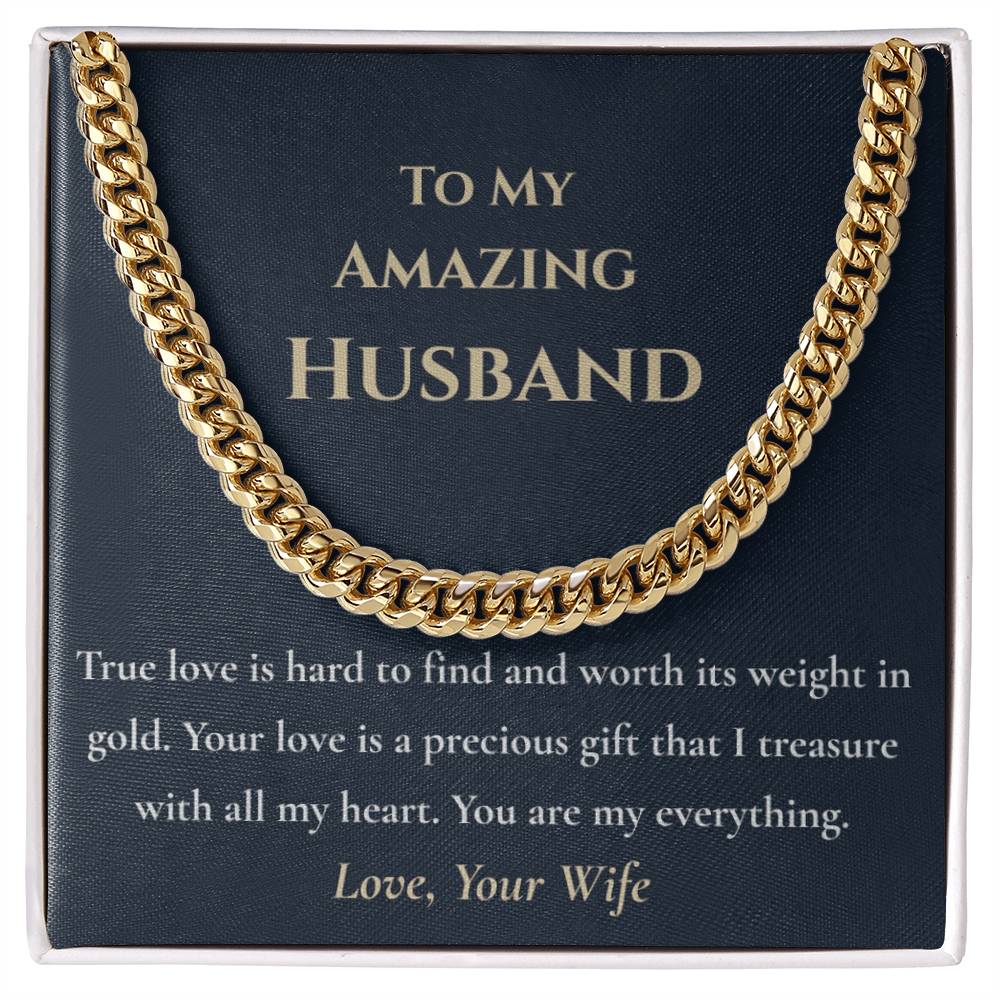 "Worth Its Weight in Gold" Chain Necklace – Gift for Husband from Wife