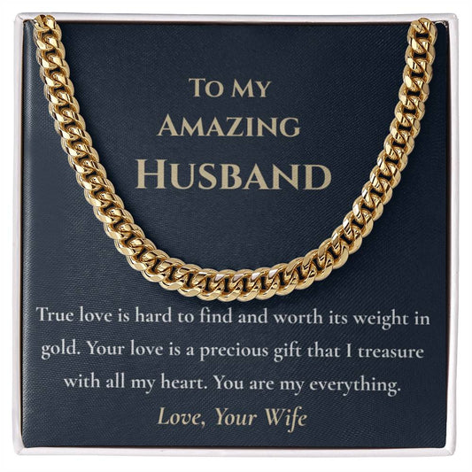 "Worth Its Weight in Gold" Chain Necklace – Gift for Husband from Wife