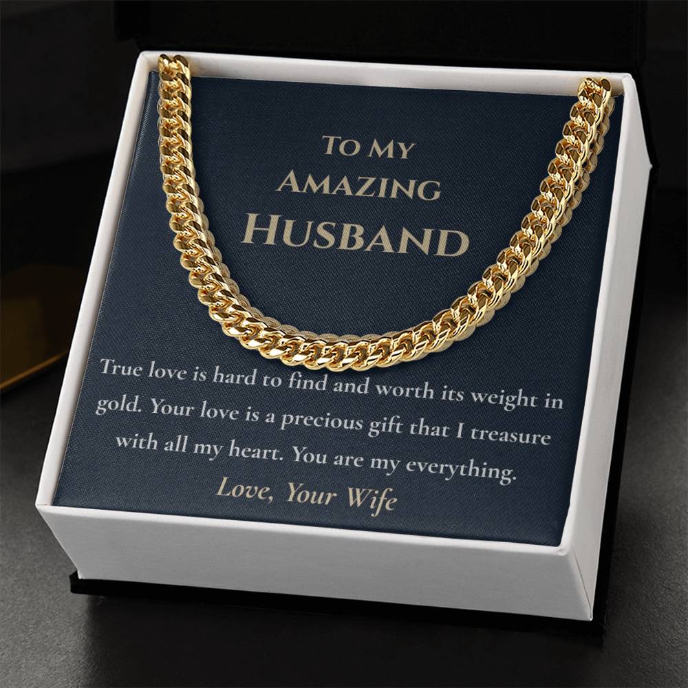 "Worth Its Weight in Gold" Chain Necklace – Gift for Husband from Wife