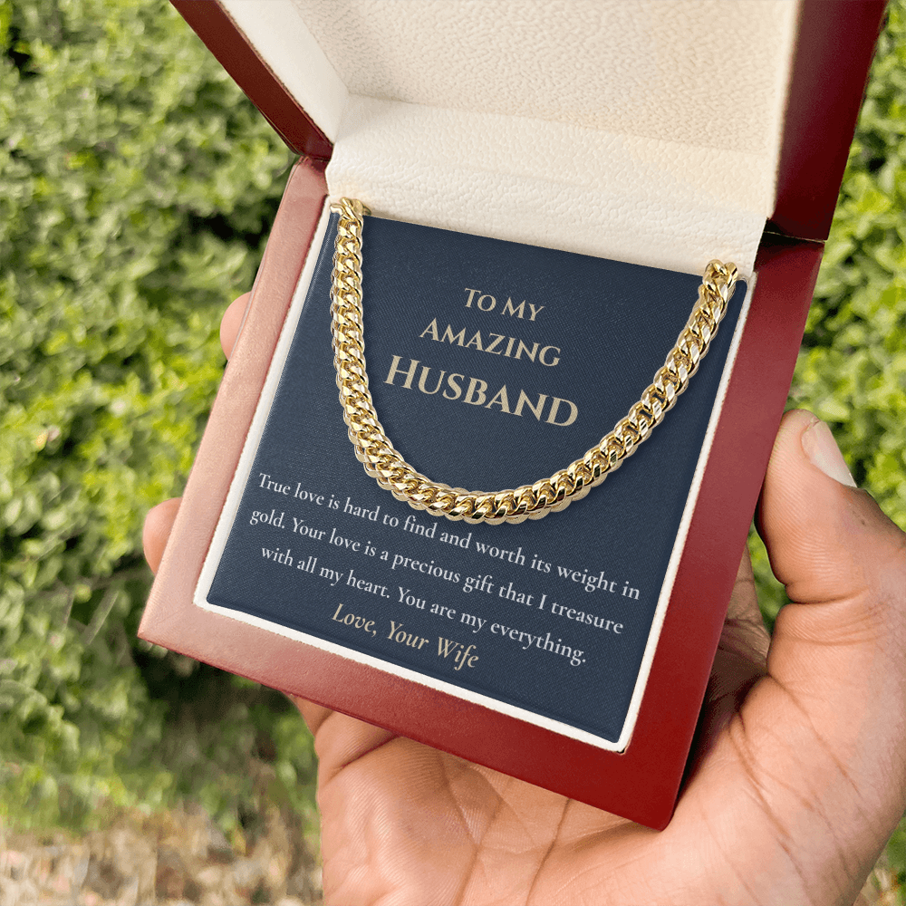 "Worth Its Weight in Gold" Chain Necklace – Gift for Husband from Wife