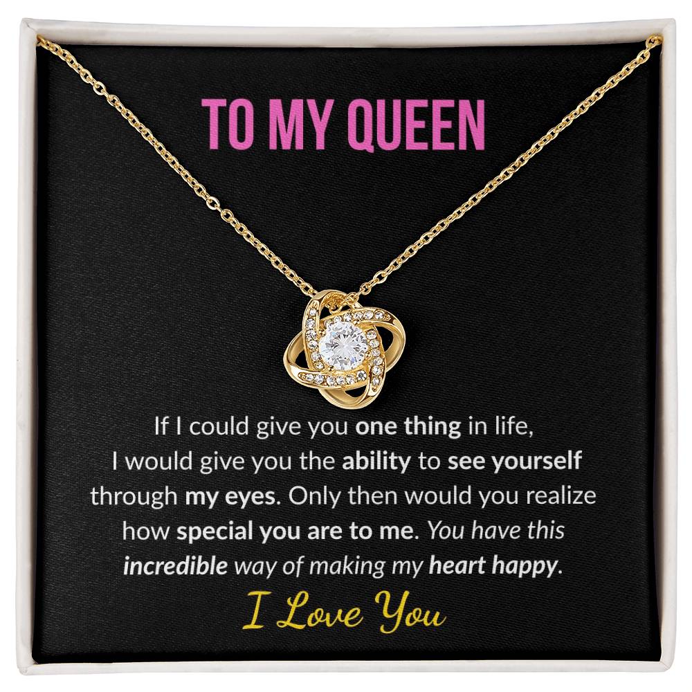 "To My Queen" Necklace – Gift for Wife, Girlfriend from Husband, Boyfriend, Fiance