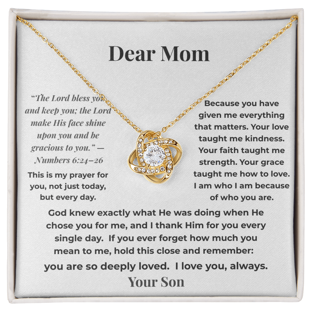 “God Chose You For Me”  Necklace – Gift for Mom from Son