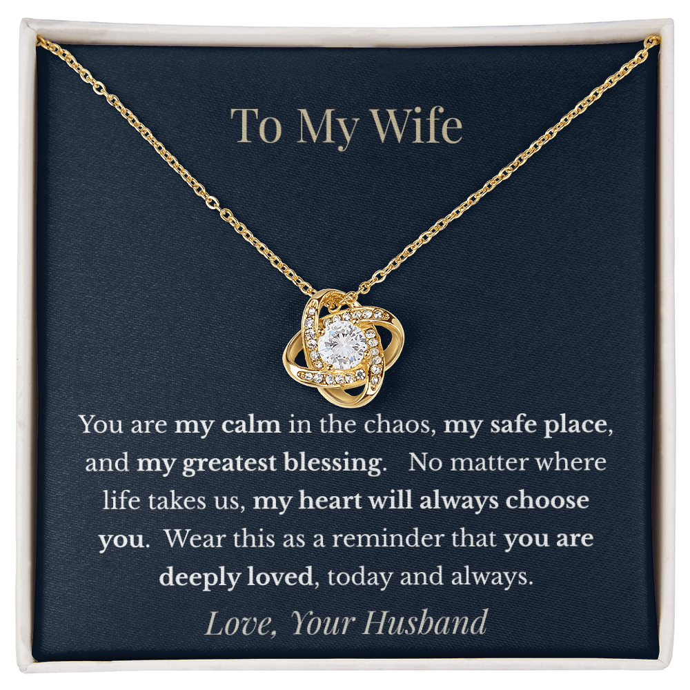 "You Are My Calm" Necklace – Gift for Wife from Husband