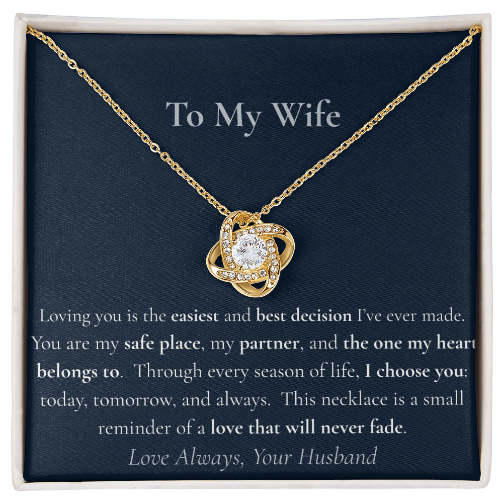 "Best Decision" Necklace – Gift for Wife from Husband