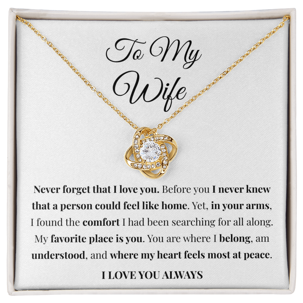 Home Where I Belong Necklace — Gift for Wife from Husband