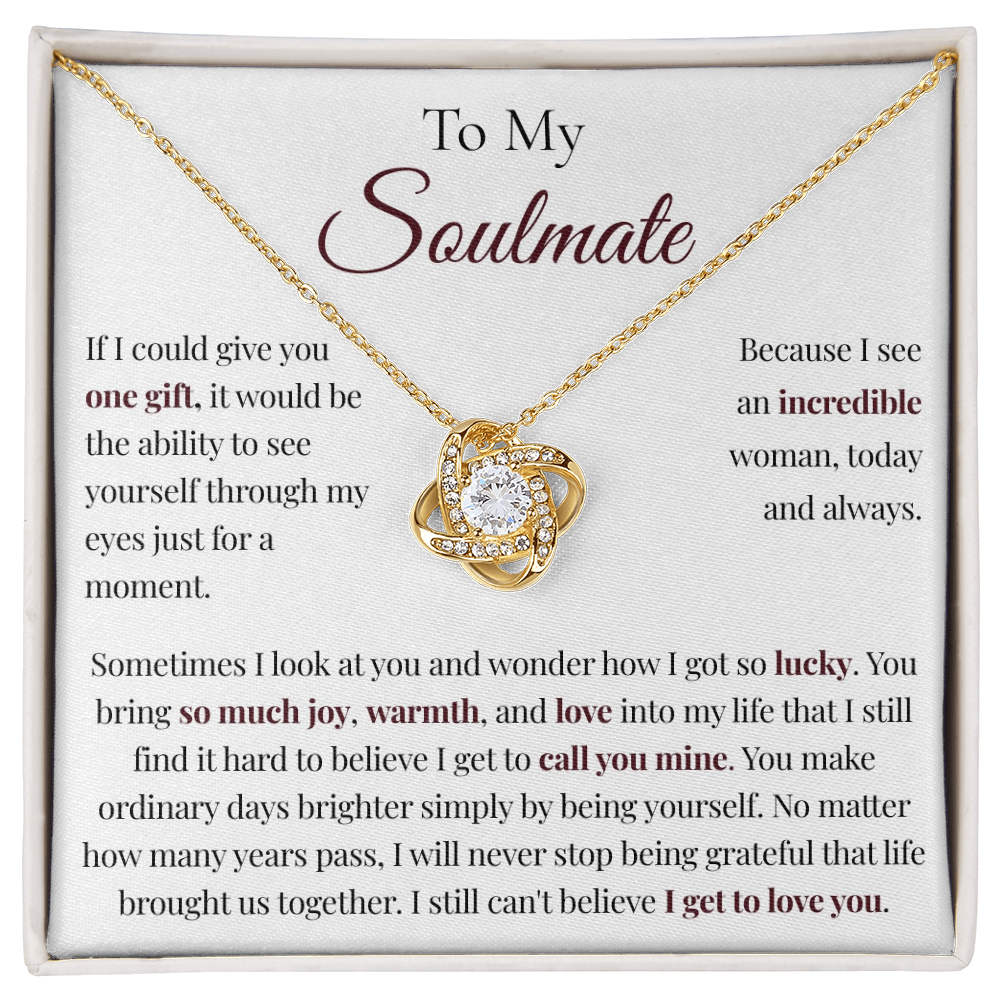 Through My Eyes Necklace - Gift for Soulmate, Wife, Girlfriend
