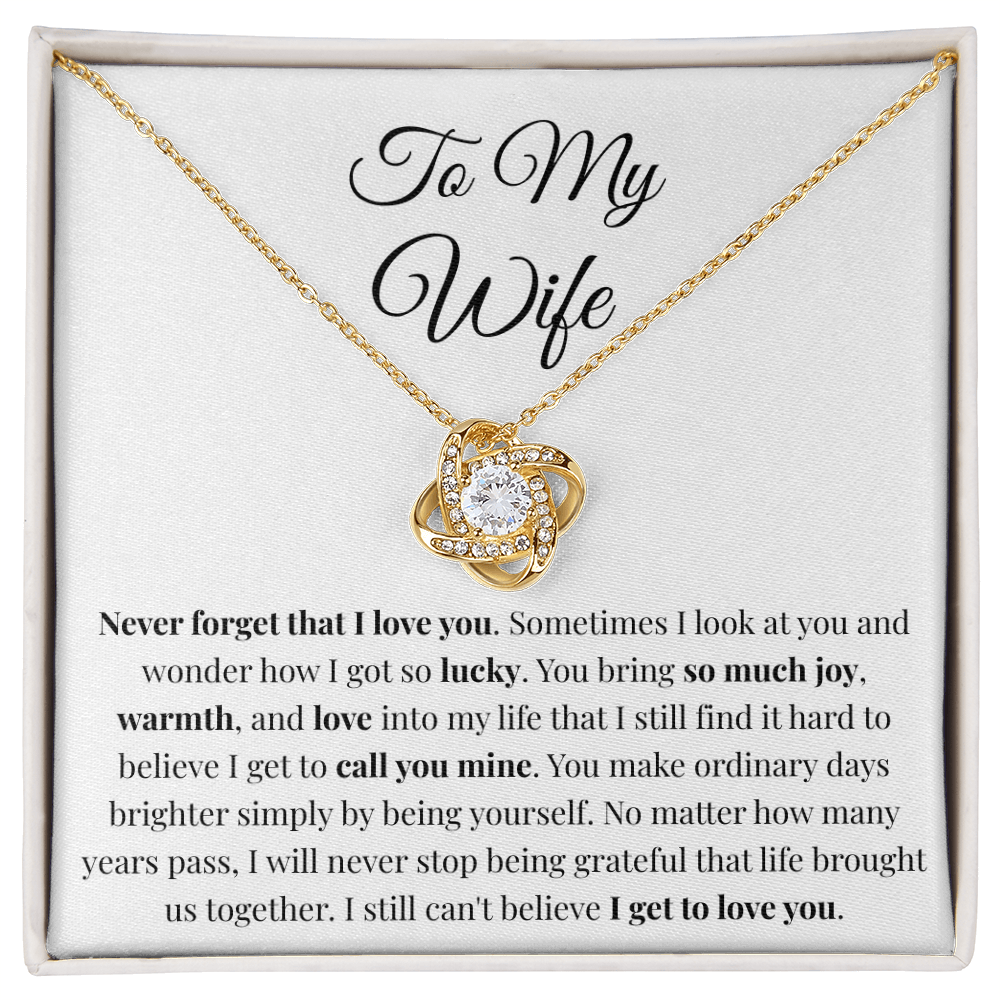 "Never Forget" Mine Necklace — Gift for Wife from Husband