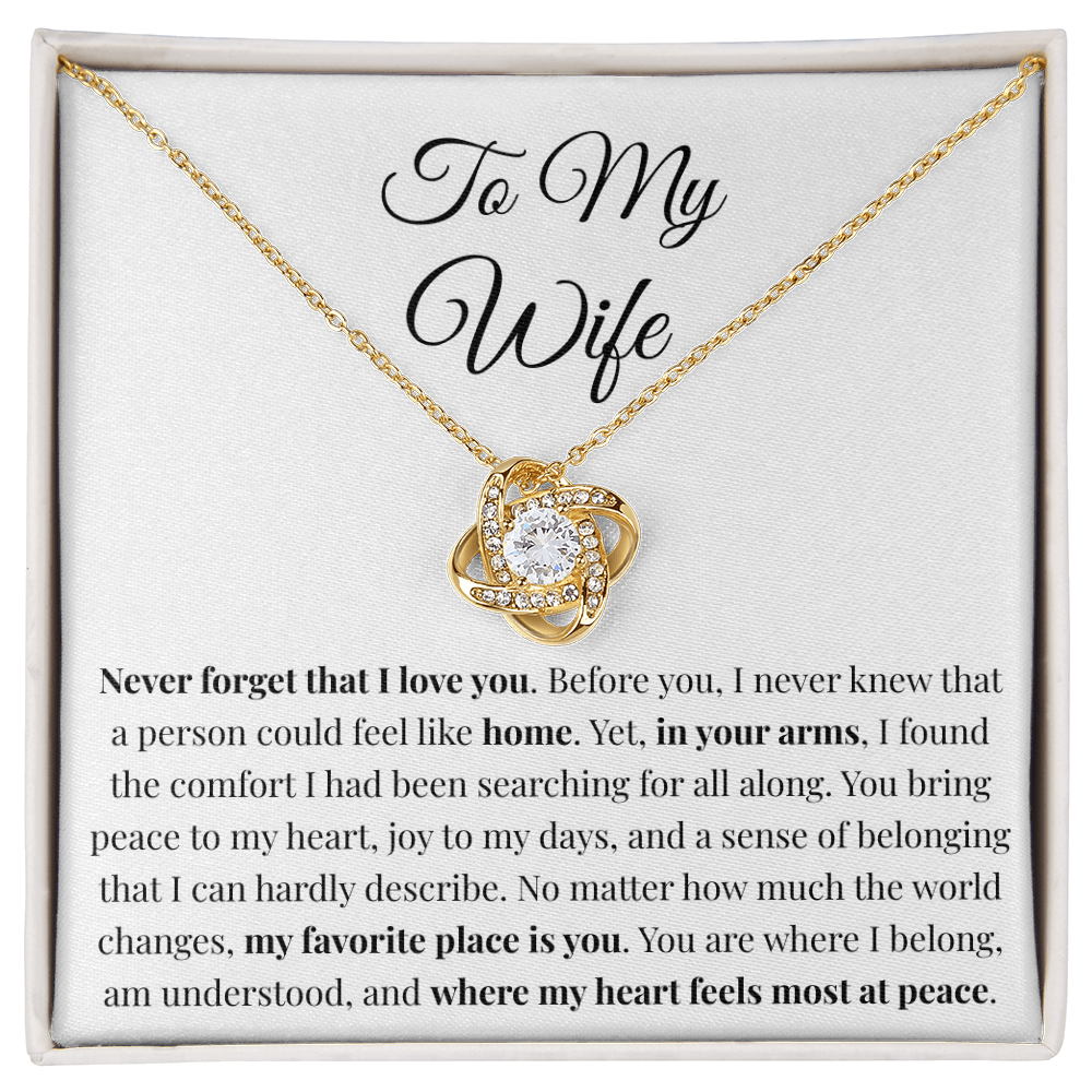 "Never Forget" Home Necklace — Gift for Wife from Husband