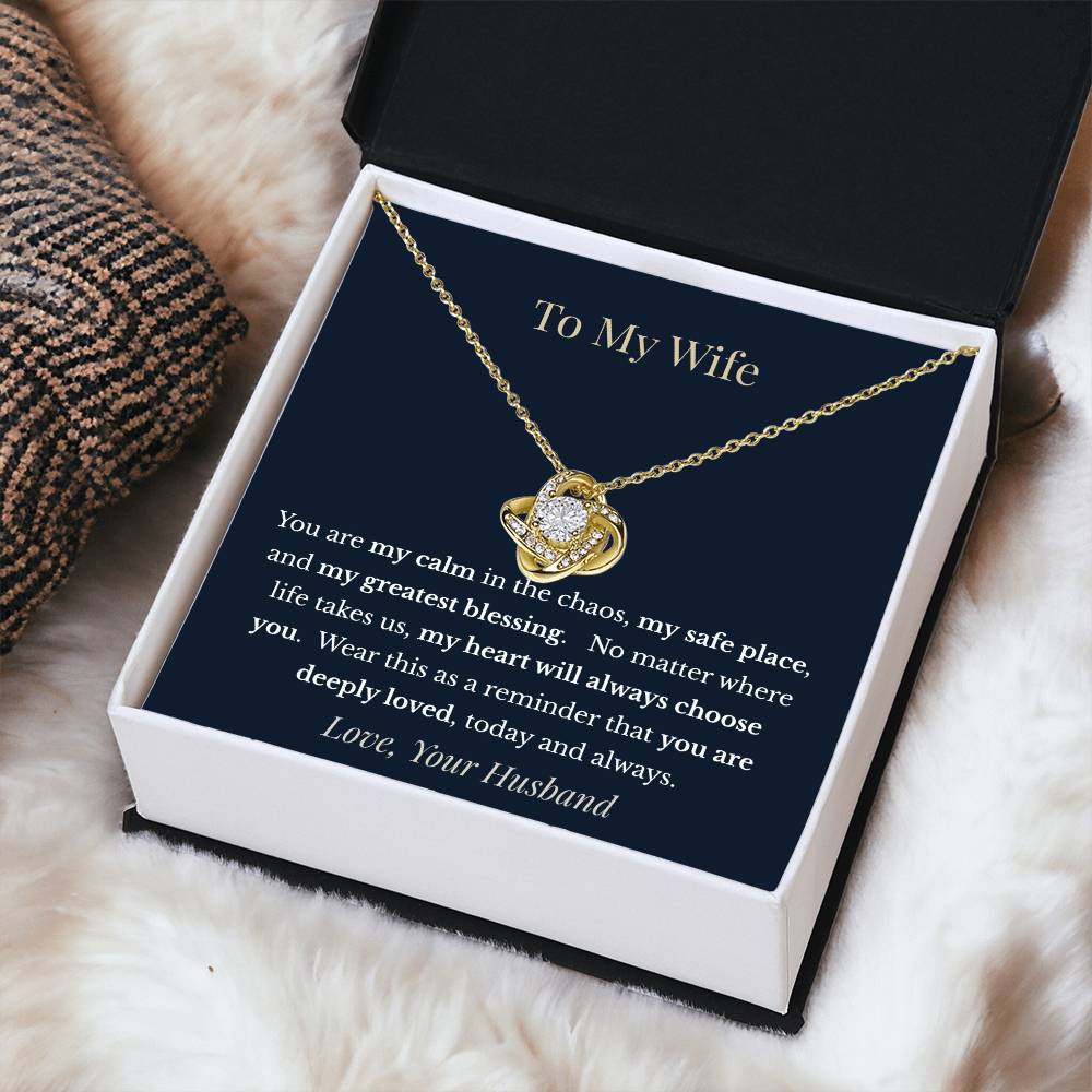 "You Are My Calm" Necklace – Gift for Wife from Husband