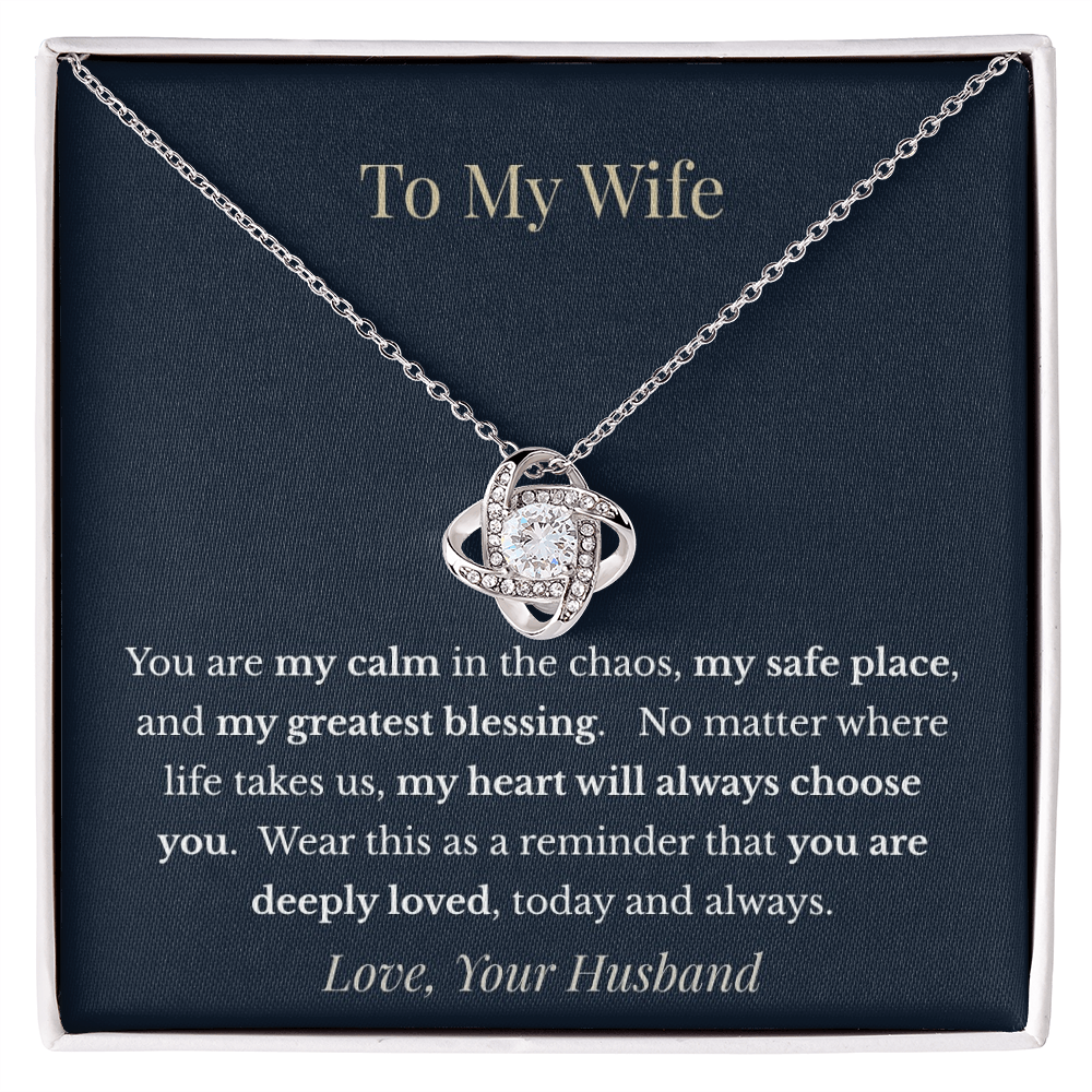 "You Are My Calm" Necklace – Gift for Wife from Husband