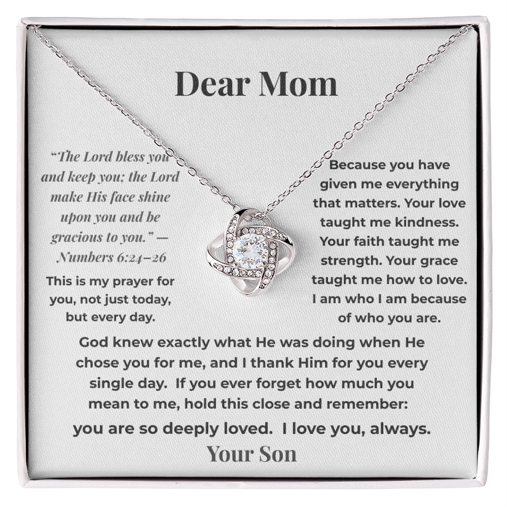 “God Chose You For Me”  Necklace – Gift for Mom from Son