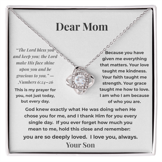 “God Chose You For Me”  Necklace – Gift for Mom from Son