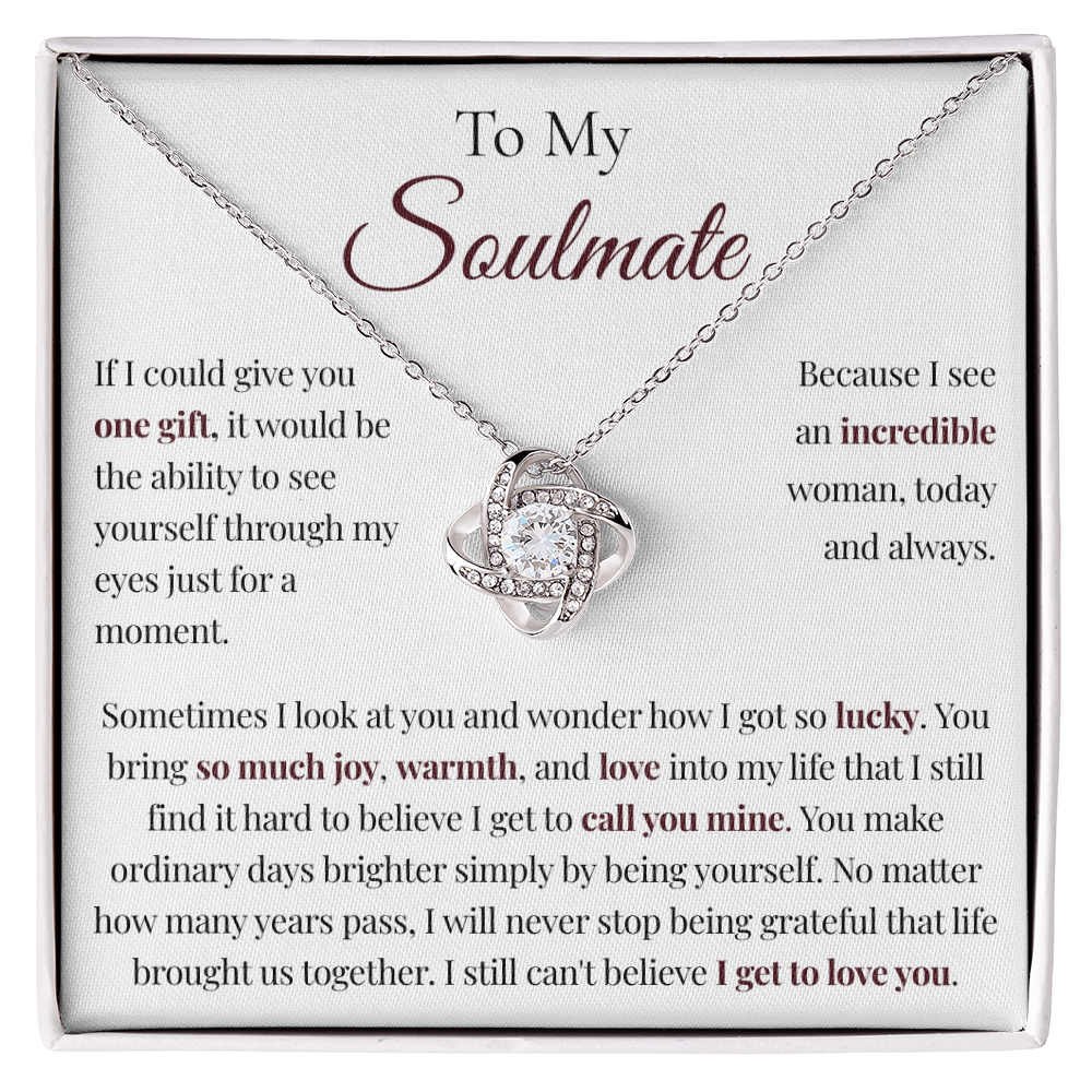 Through My Eyes Necklace - Gift for Soulmate, Wife, Girlfriend