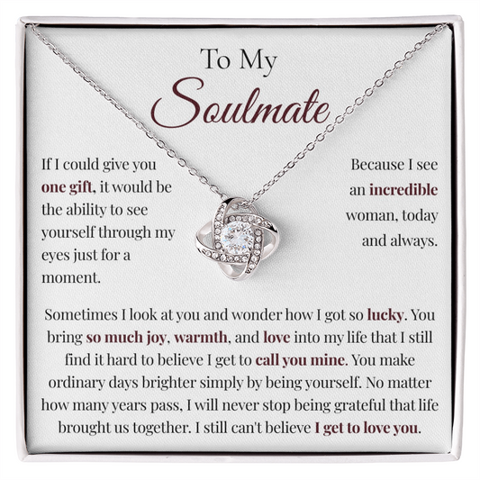 Through My Eyes Necklace - Gift for Soulmate, Wife, Girlfriend