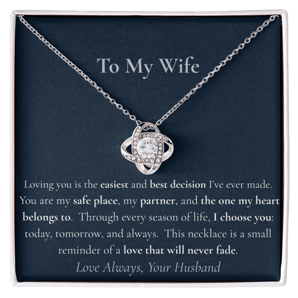 "Best Decision" Necklace – Gift for Wife from Husband