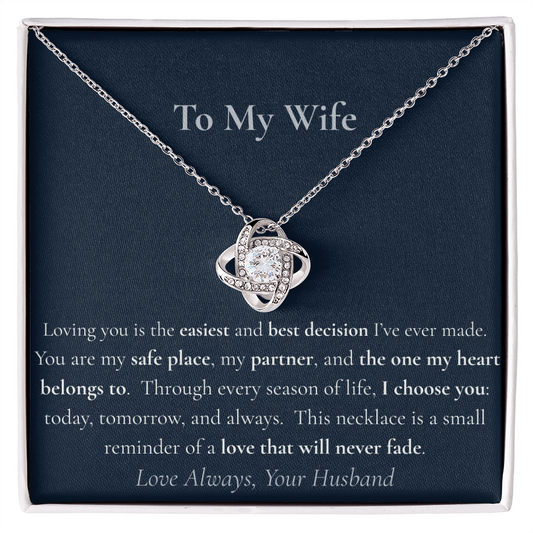 "Best Decision" Necklace – Gift for Wife from Husband