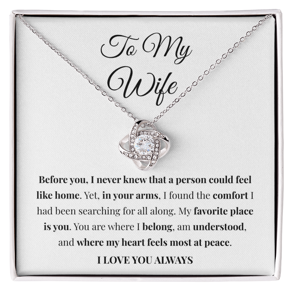 Feel Like Home Necklace — Gift for Wife from Husband