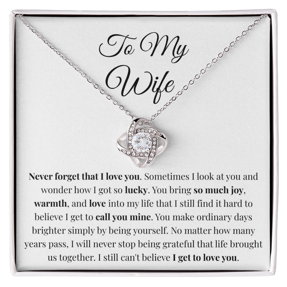 "Never Forget" Mine Necklace — Gift for Wife from Husband
