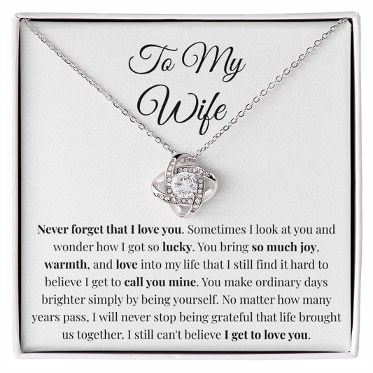 "Never Forget" Mine Necklace — Gift for Wife from Husband