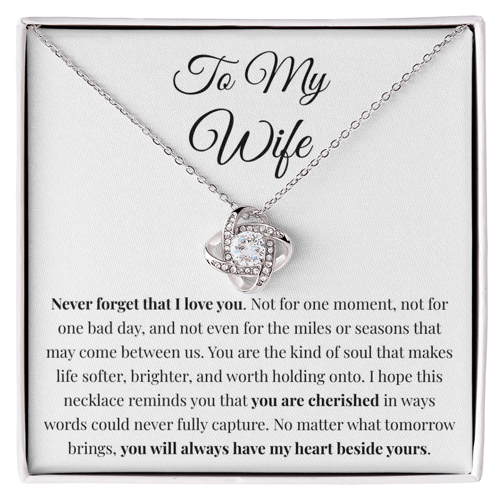"Never Forget" Cherished Necklace — Gift for Wife from Husband
