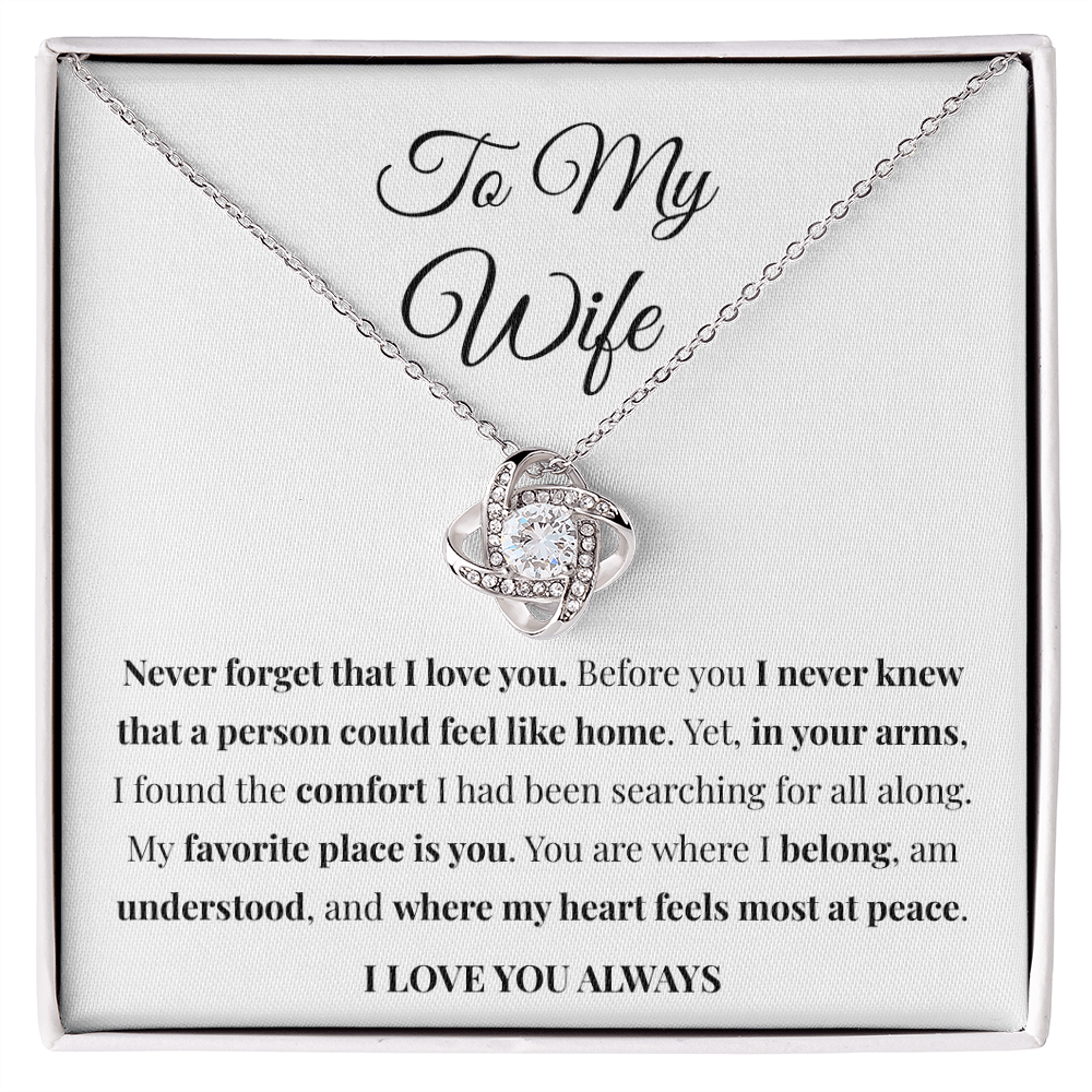 Home Where I Belong Necklace — Gift for Wife from Husband