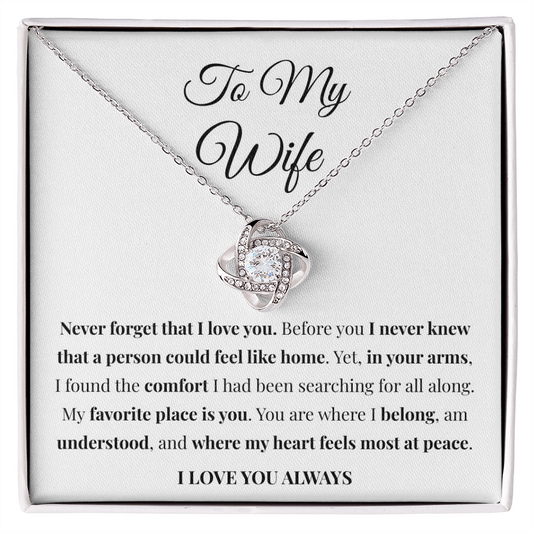 Home Where I Belong Necklace — Gift for Wife from Husband