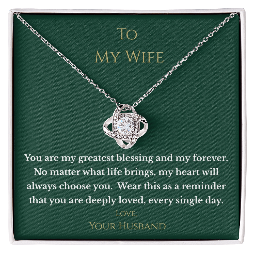 "Greatest Blessing" Necklace – Gift for Wife from Husband