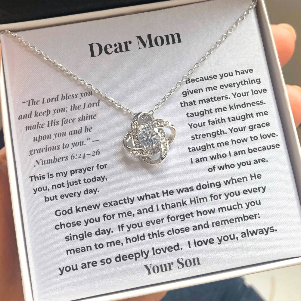“God Chose You For Me”  Necklace – Gift for Mom from Son