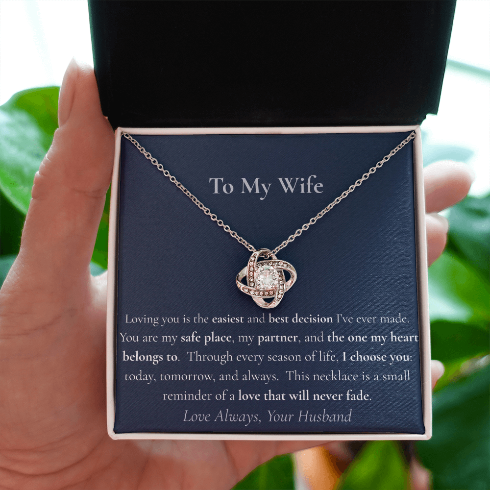 "Best Decision" Necklace – Gift for Wife from Husband