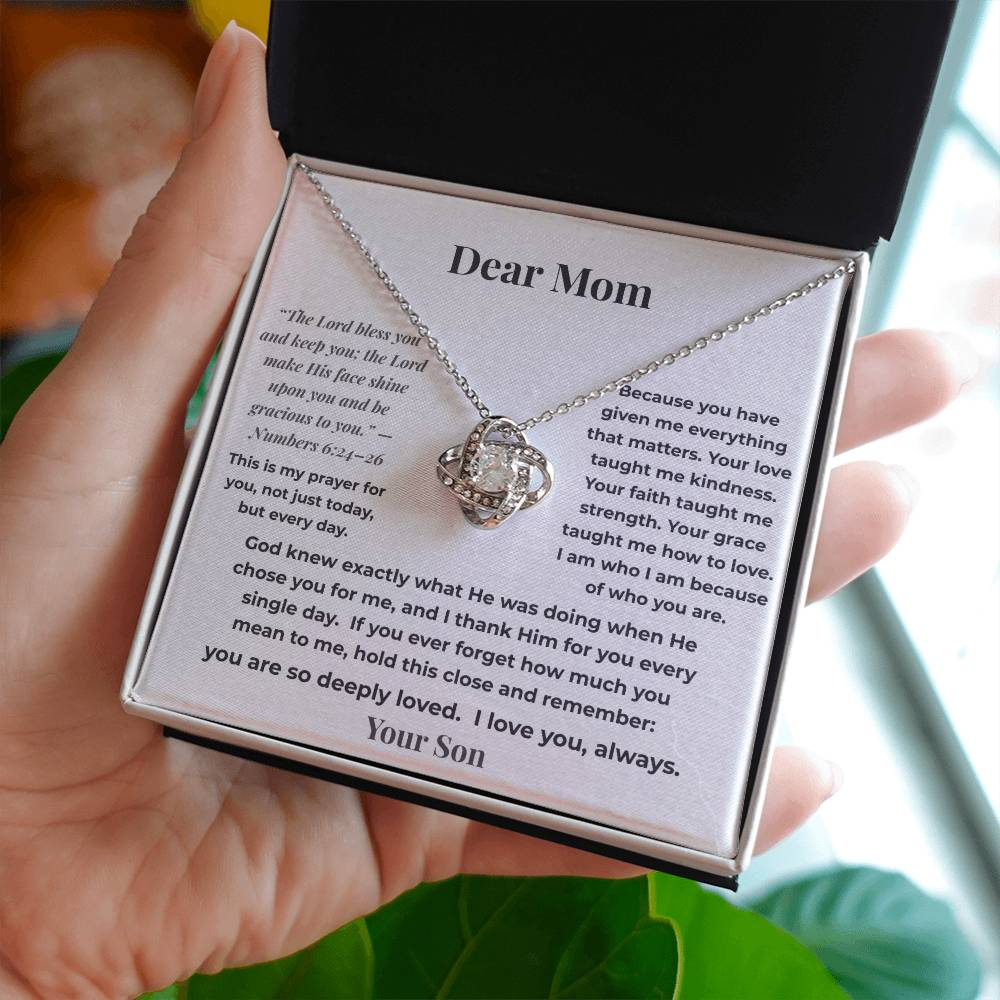 “God Chose You For Me”  Necklace – Gift for Mom from Son
