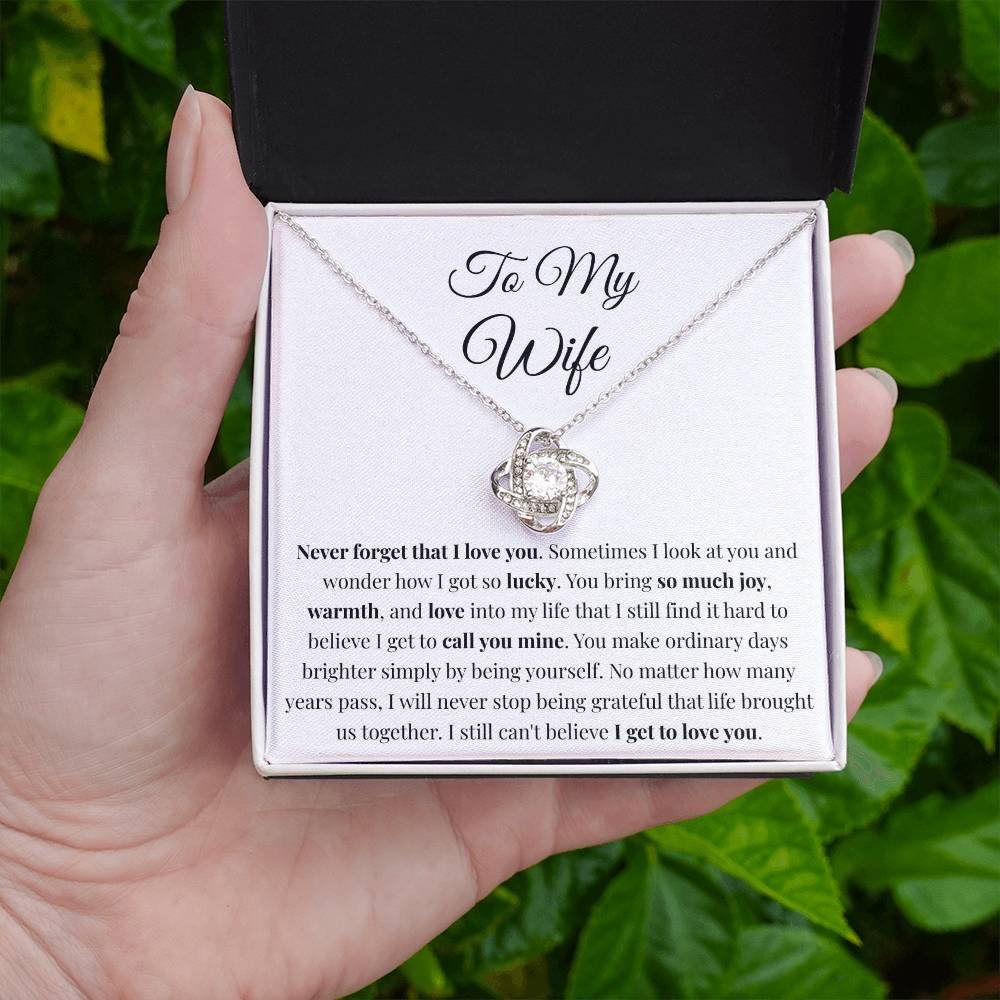 "Never Forget" Mine Necklace — Gift for Wife from Husband