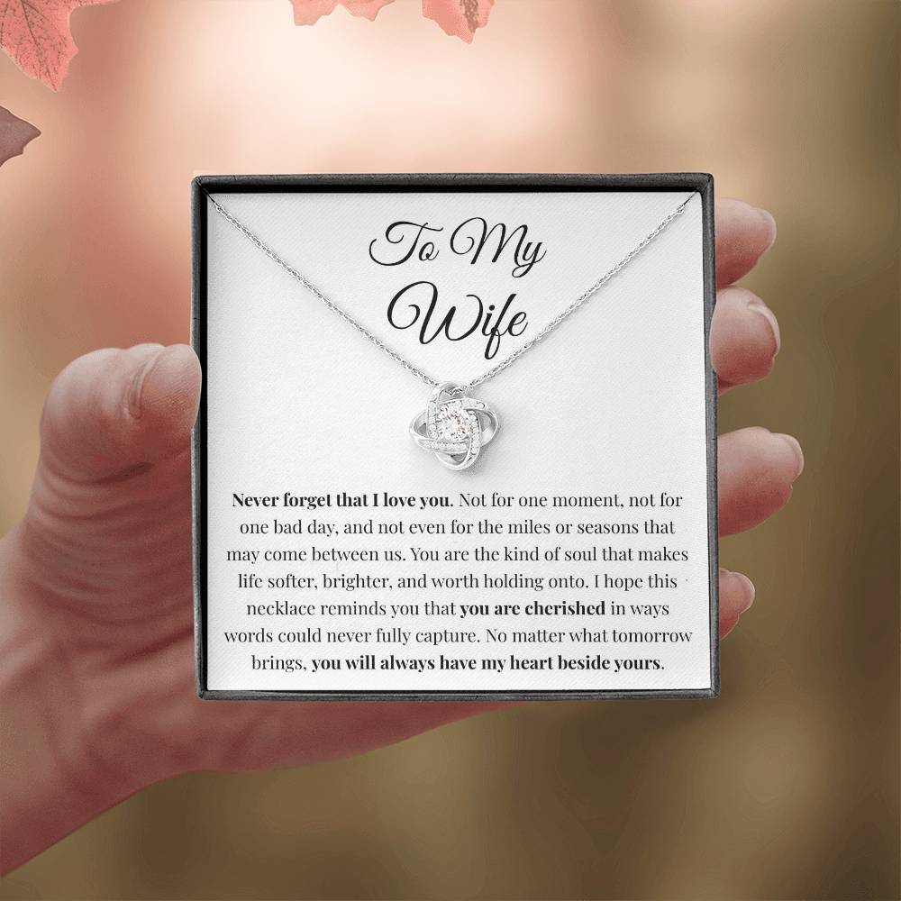 "Never Forget" Cherished Necklace — Gift for Wife from Husband