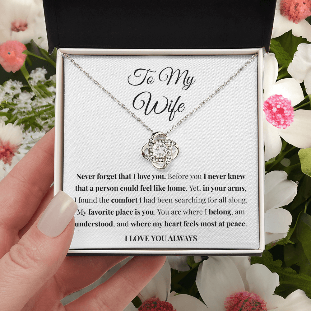 Home Where I Belong Necklace — Gift for Wife from Husband