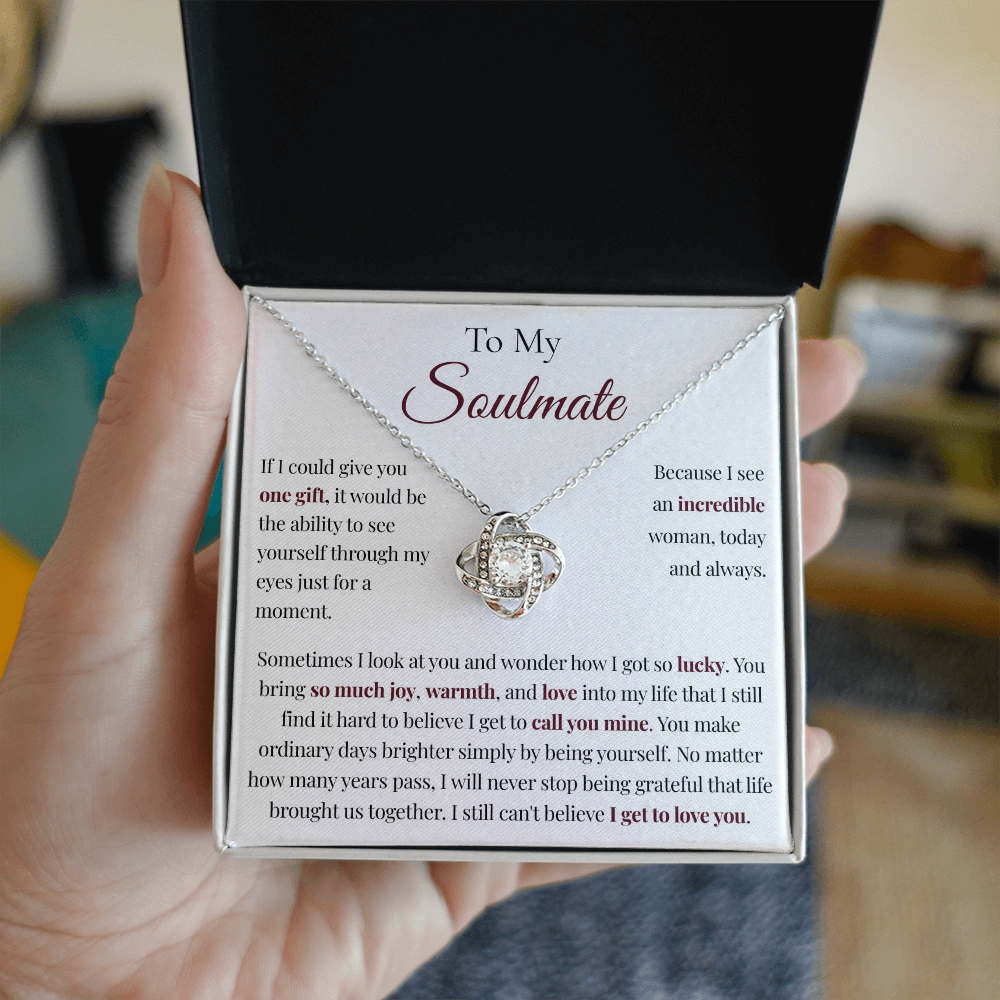 Through My Eyes Necklace - Gift for Soulmate, Wife, Girlfriend