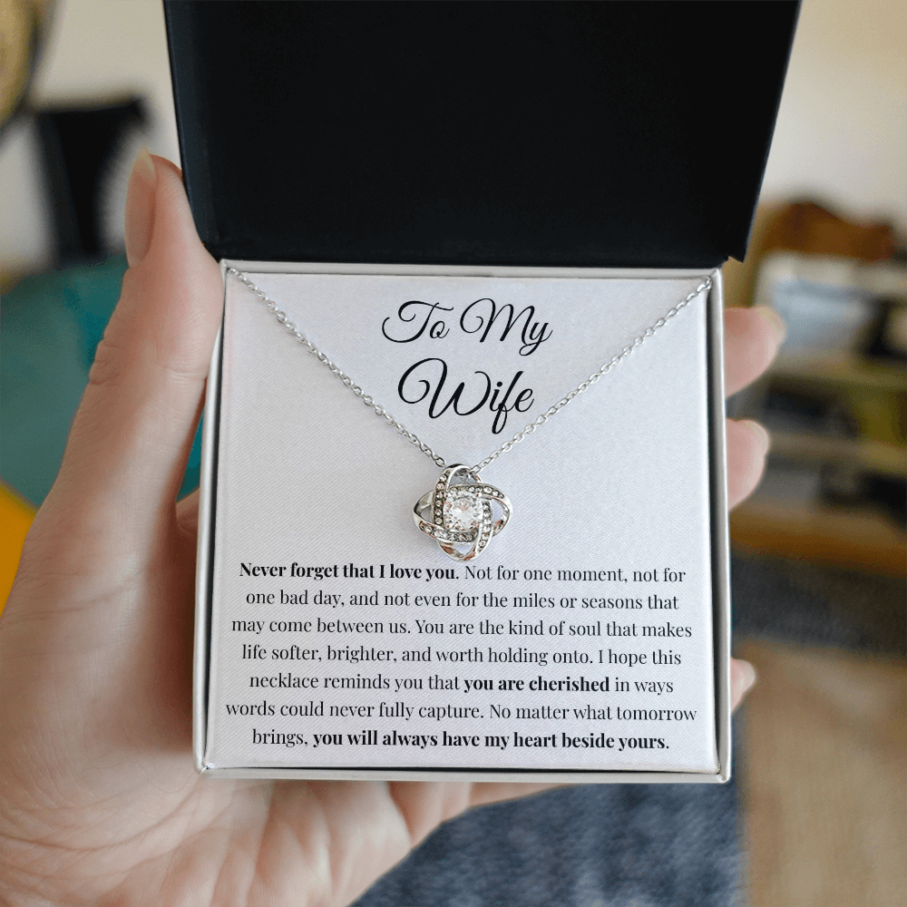 "Never Forget" Cherished Necklace — Gift for Wife from Husband