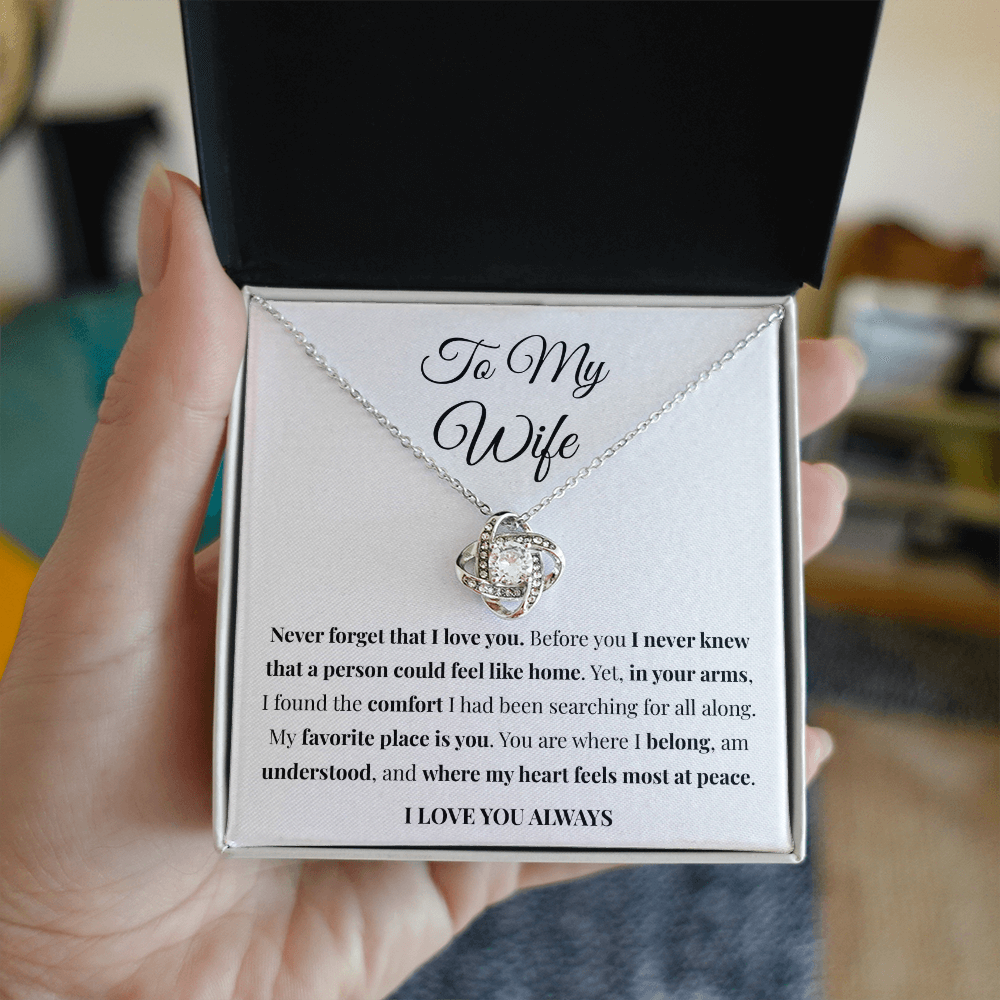 Home Where I Belong Necklace — Gift for Wife from Husband