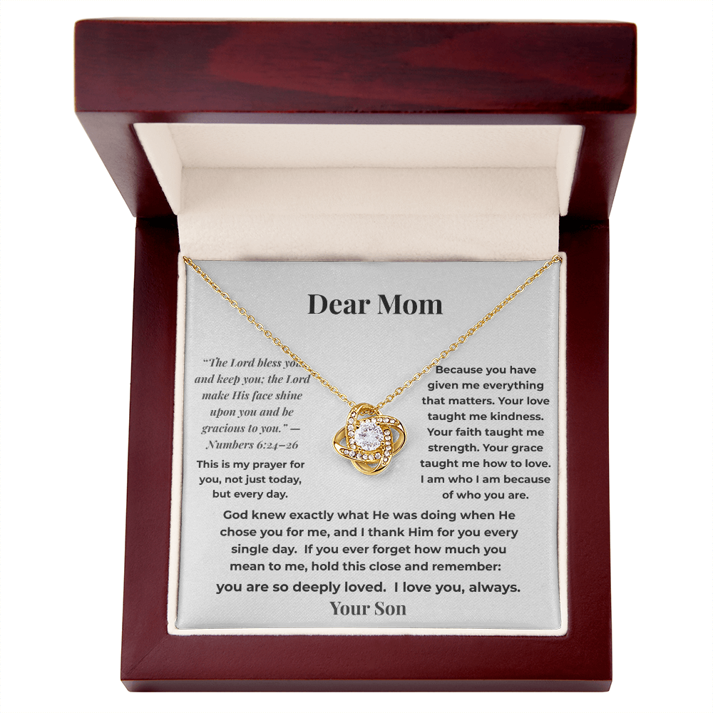 “God Chose You For Me”  Necklace – Gift for Mom from Son