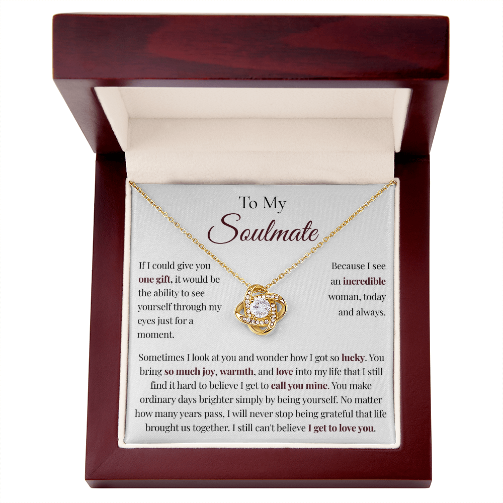 Through My Eyes Necklace - Gift for Soulmate, Wife, Girlfriend