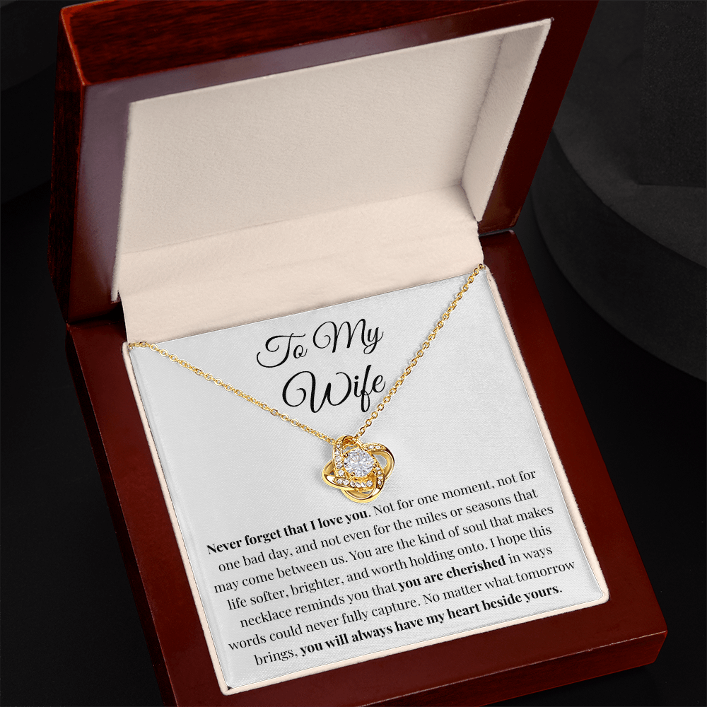 "Never Forget" Cherished Necklace — Gift for Wife from Husband