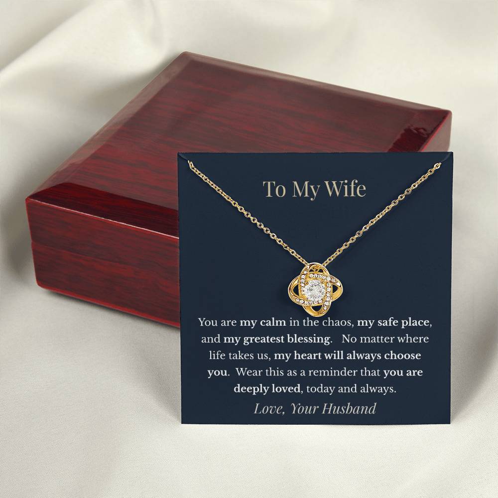 "You Are My Calm" Necklace – Gift for Wife from Husband