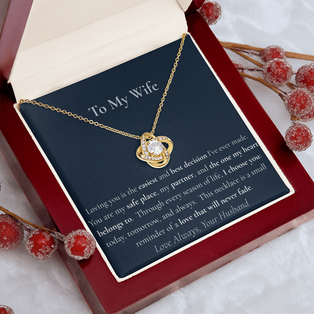 "Best Decision" Necklace – Gift for Wife from Husband